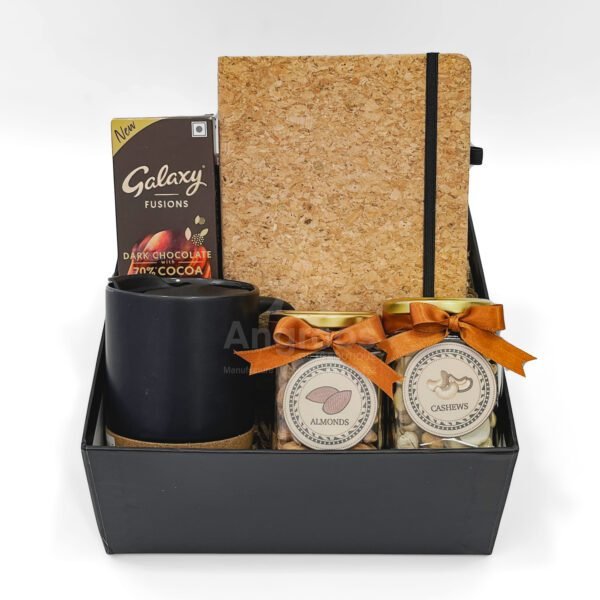 Premium Bamboo Diary Gift Hamper with Cork Mug & Gourmet Dry Fruits - Image 4