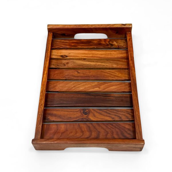 Elegant Handcrafted Wood Tray – Rustic Utility and Serving Tray - Image 4