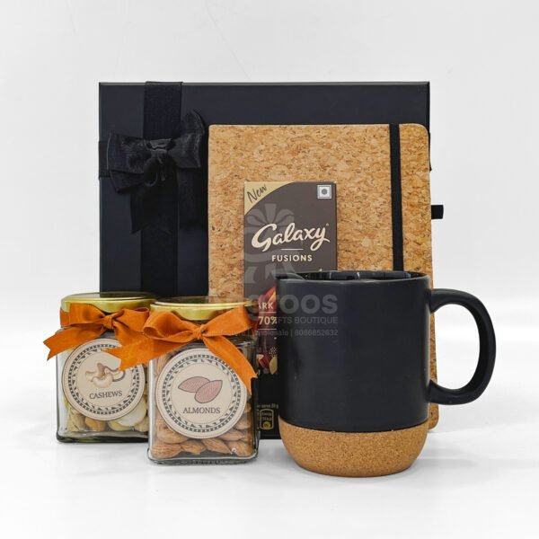 Premium Bamboo Diary Gift Hamper with Cork Mug & Gourmet Dry Fruits - Image 5
