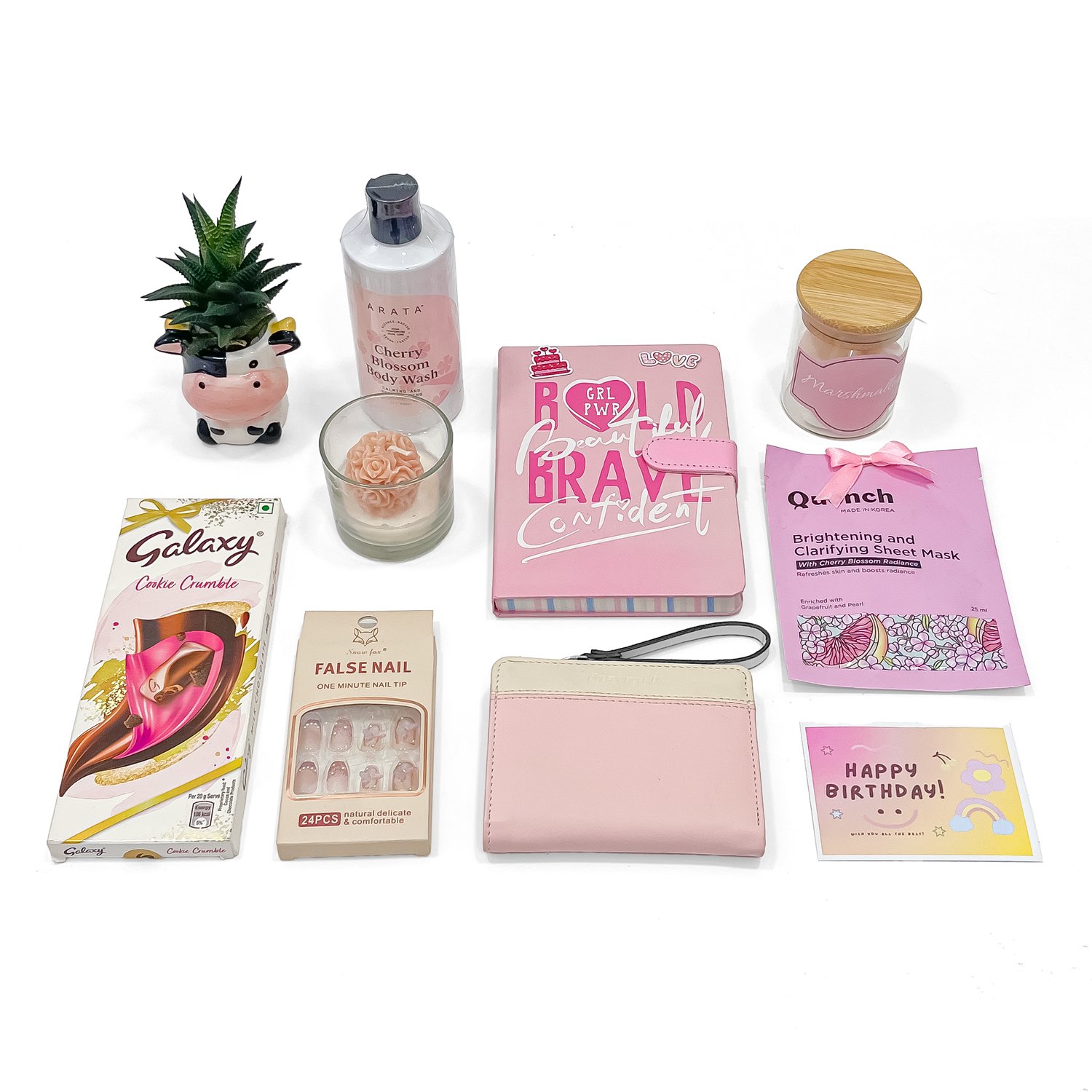 All-in-One Pink Bliss birthday Gift Hamper for Women – Self-Care & Celebration Box - Image 5