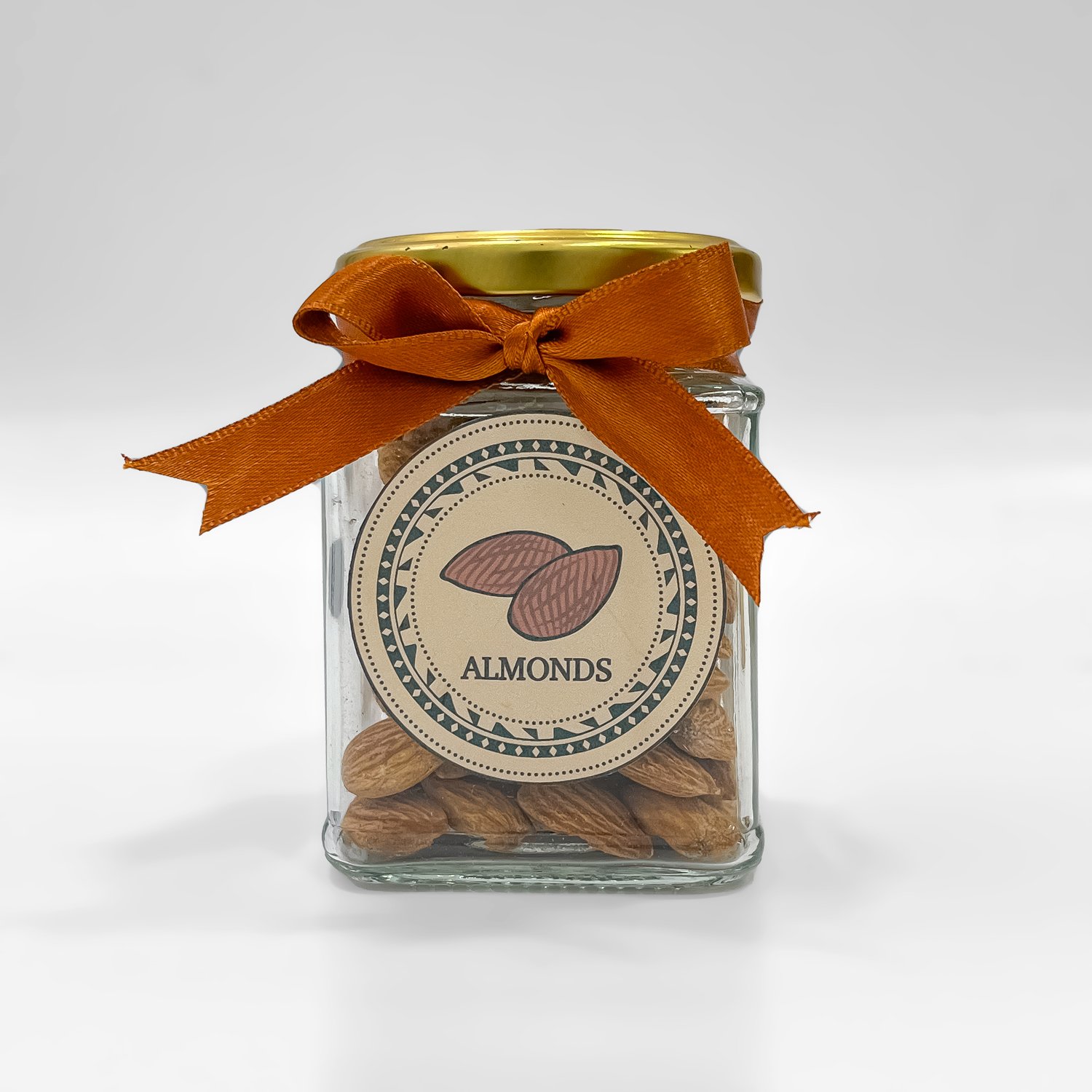 Almond in ribbon bottle