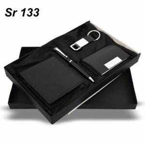 Black Wallet Pen Keychain Cardholder Set