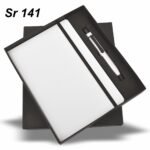 White Elastic Diary Pen Set