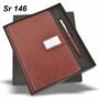 Brown Magnetic Diary Set