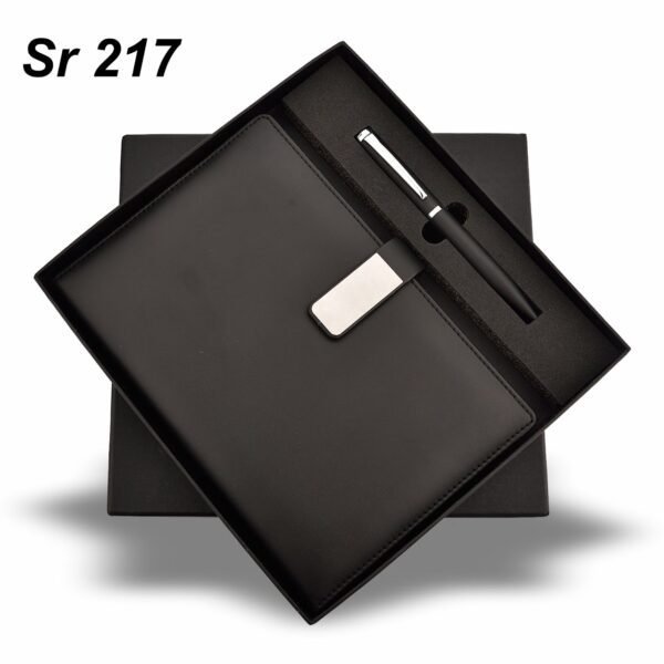 Black Magnetic Diary Set