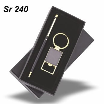 Elegant Golden Pen & Bottle Opener Keychain Gift Set