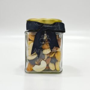 Mixed nuts with black ribbon