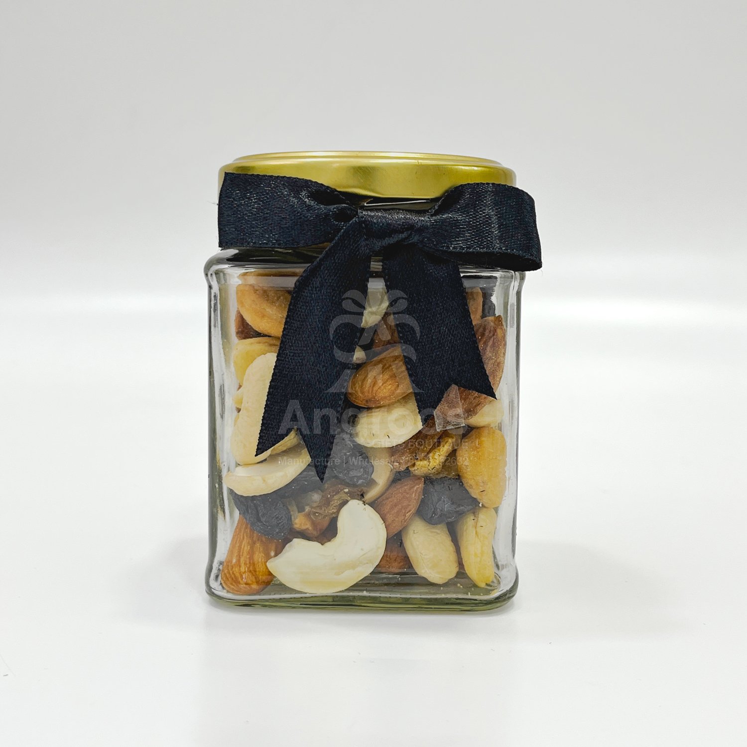 Mixed nuts with black ribbon