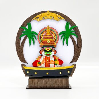Kerala Kathakali Boat Showpiece – Palm Grove Themed MDF Table Decor