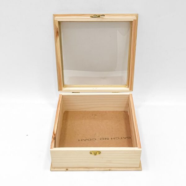 Wooden Box with Transparent Lid