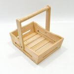 Wooden Basket with Handle