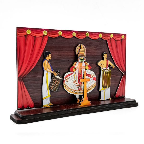 Kathakali Stage MDF Table Décor – Kerala Classical Art Showpiece - Image 2