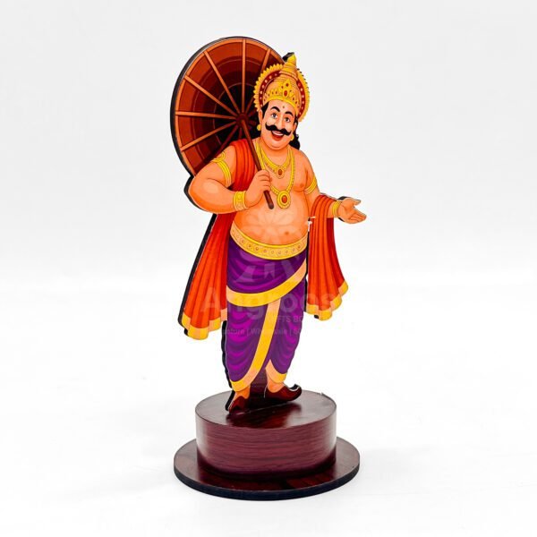 King Mahabali Onam Showpiece – Purple Traditional Kerala Decor Statue - Image 3