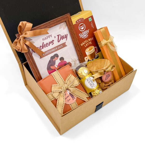 Teacher’s Day Gift Hamper with Coffee, Wallet & Chocolates - Image 2