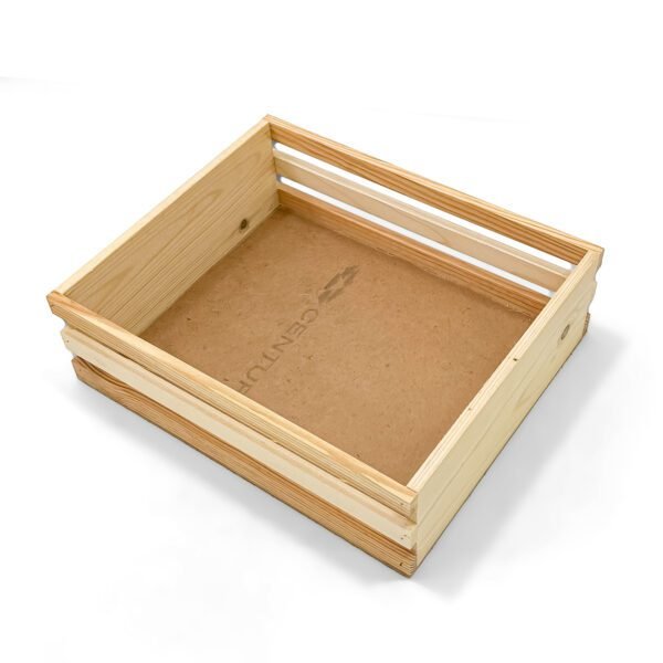 Natural Finish Wooden Crate Box – Multipurpose Open Gift Hamper Tray - Image 2