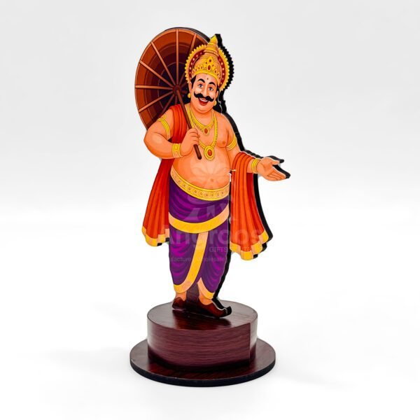 King Mahabali Onam Showpiece – Purple Traditional Kerala Decor Statue - Image 2