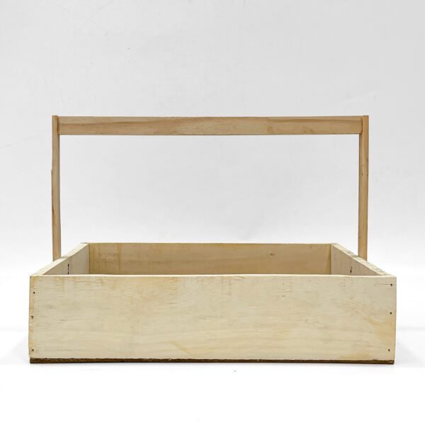 Wooden Basket Box with Handle – Rustic Crate for Gift Hampers & Display - Image 3
