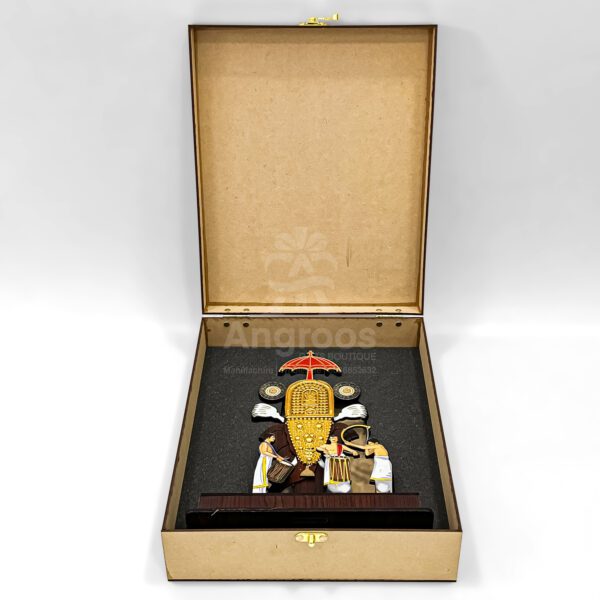Kerala Nettipattam Cultural Gift – Traditional Elephant Caparison Showpiece - Image 4