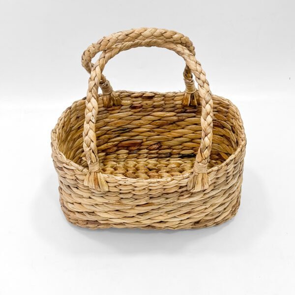 Handwoven Natural Basket Bag – Eco-Friendly Water Hyacinth Tote for Gifting & Storage - Image 4