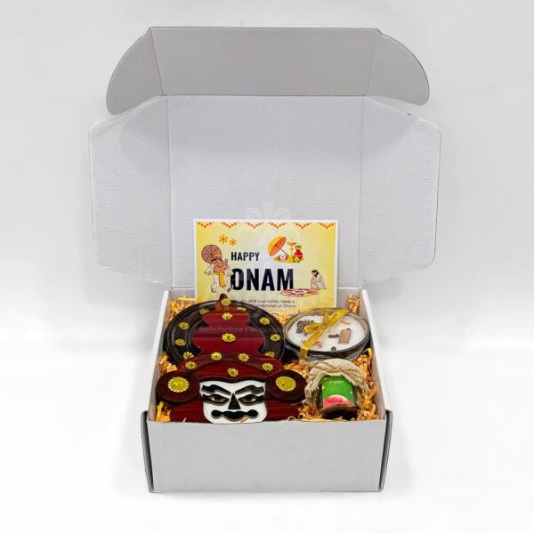 Onam Gift Hamper with Kathakali Decor & Kerala Spices - Image 4