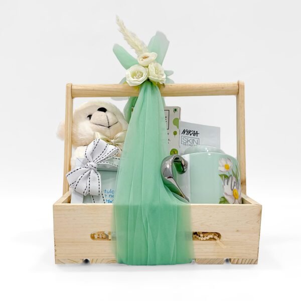 Mom to Be Gift Hamper Tray with Teddy Bear, Mug & Candle - Image 4