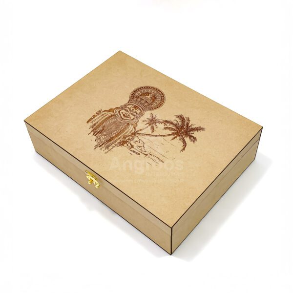 Kathakali & Chendamelam Wooden Gift Box – Kerala Cultural Showpiece - Image 5