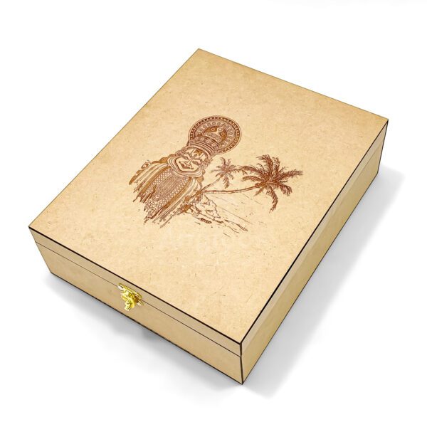 Kerala Kathakali Wooden Cultural Gift Box with Traditional Chenda Melam Art - Image 5