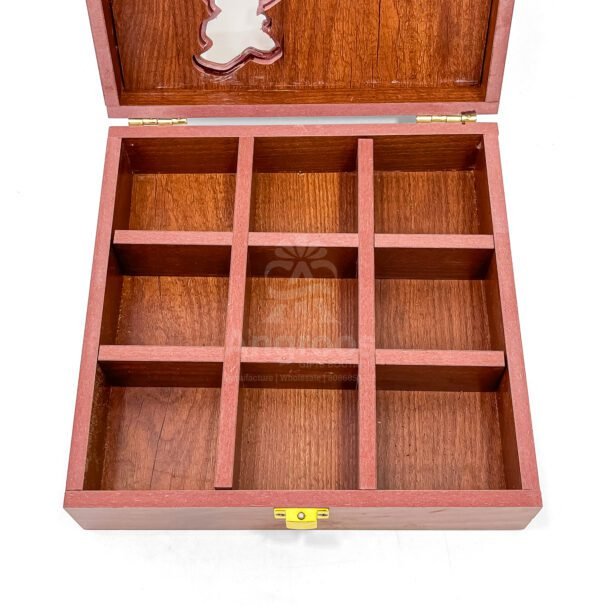 Resin Art India Map Spices Box – 8 Inch Wooden Storage (Empty) - Image 5