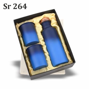 Royal Blue Luxury Drinkware Gift Set – Bottle with Matching Glasses