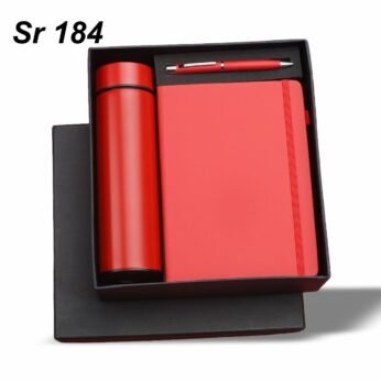 Regal Red Executive Gift Set – Diary, Pen & Bottle