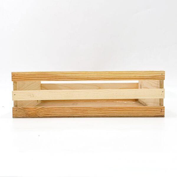 Natural Finish Wooden Crate Box – Multipurpose Open Gift Hamper Tray - Image 4