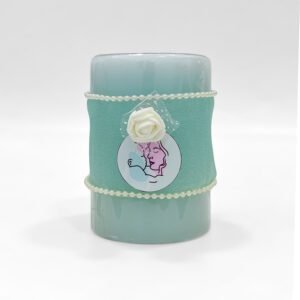 Light blue Pillar candle 