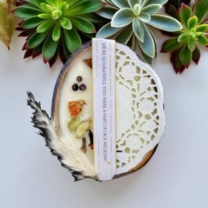 Feather Coconut Candle