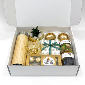 Luxury Diwali Hamper with Boat AirPods, Bamboo Bottle & Ferrero