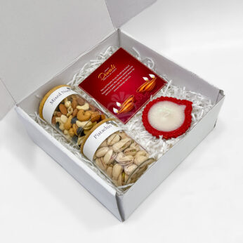 Mini Diwali Gift Box with Dry Fruits, Pistachios & Festive Diya
