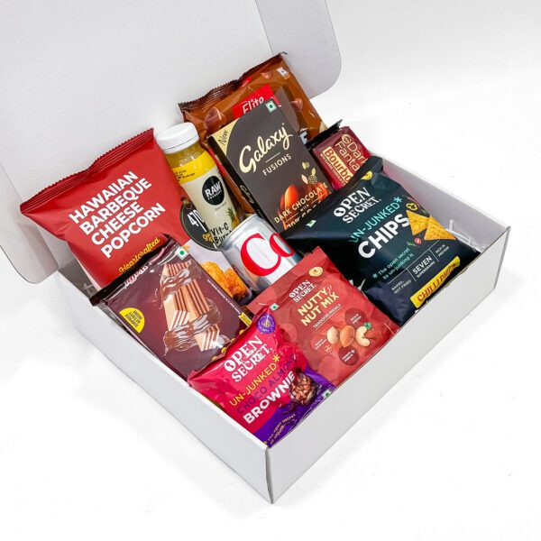 Premium Snack Room Hamper with Drinks & Chocolates – Gift Box - Image 2