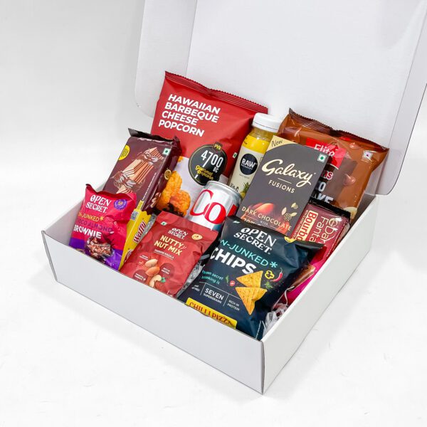 Premium Snack Room Hamper with Drinks & Chocolates – Gift Box - Image 3
