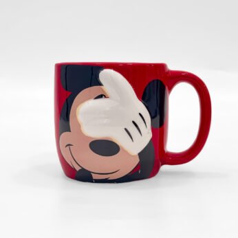 3D Mickey Mouse Red Ceramic Mug – Disney-Inspired Fun Cup