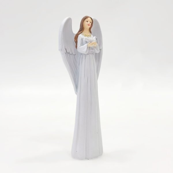 Elegant Handcrafted White Angel Figurine - Image 2