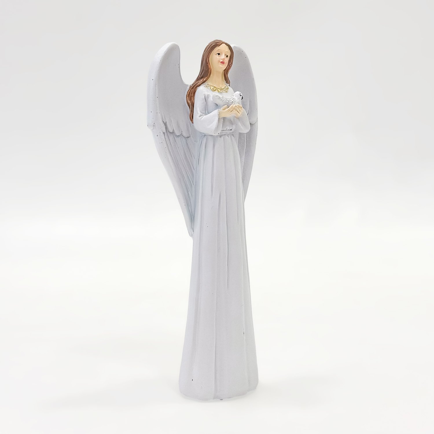 Elegant Handcrafted White Angel Figurine - Image 2