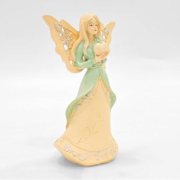 Handcrafted Fairy Angel Figurine with Heart Design - Image 2