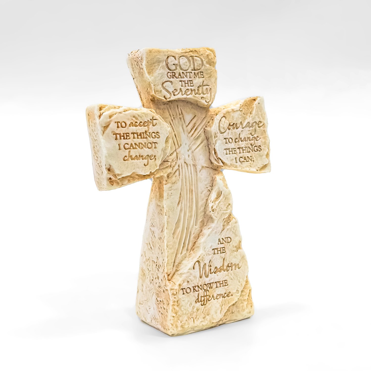 Serenity Prayer Inspirational Stone Cross - Image 2