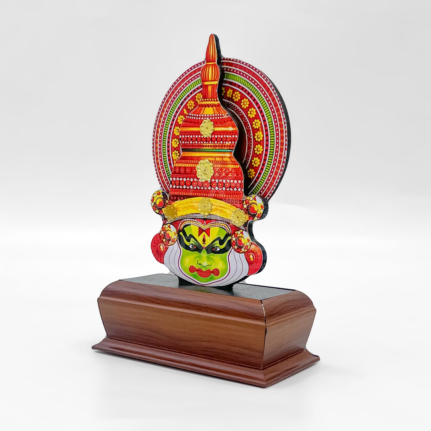 Kerala Kathakali Wooden Showpiece (Height: 8 Inch) - Image 2