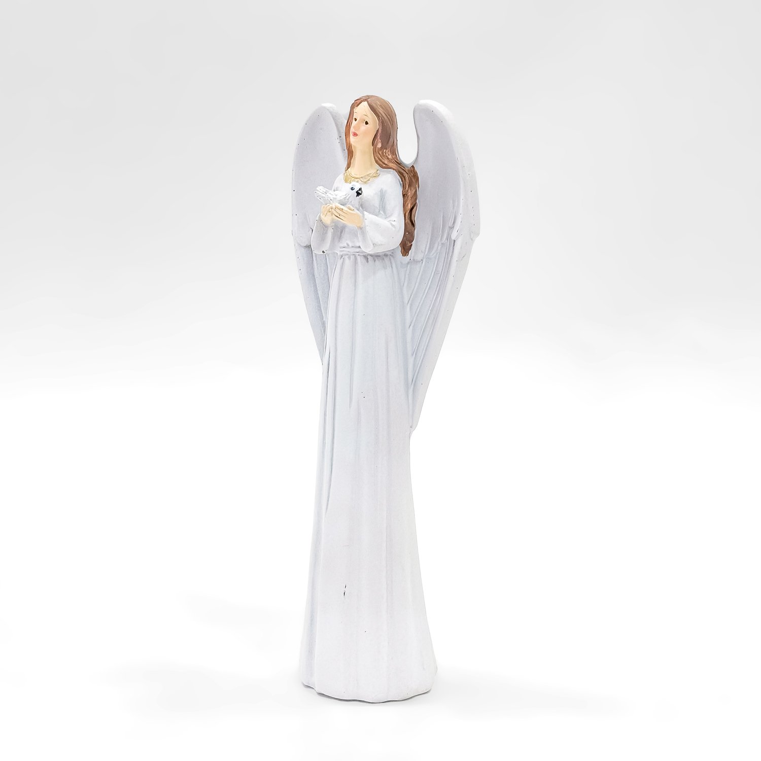 Elegant Handcrafted White Angel Figurine - Image 3