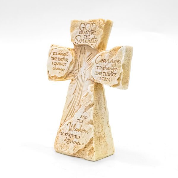 Serenity Prayer Inspirational Stone Cross - Image 3