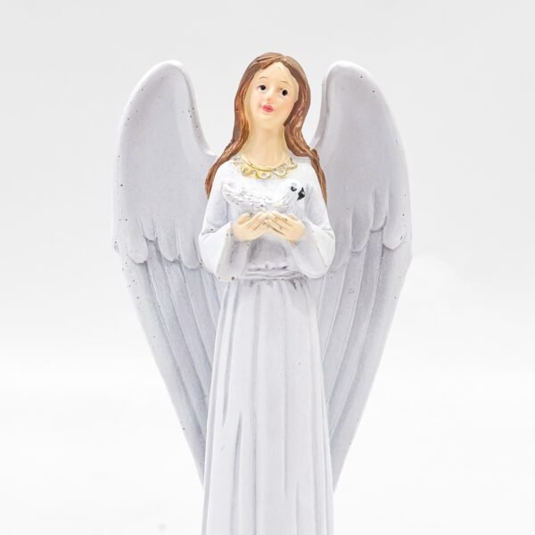 Elegant Handcrafted White Angel Figurine - Image 4