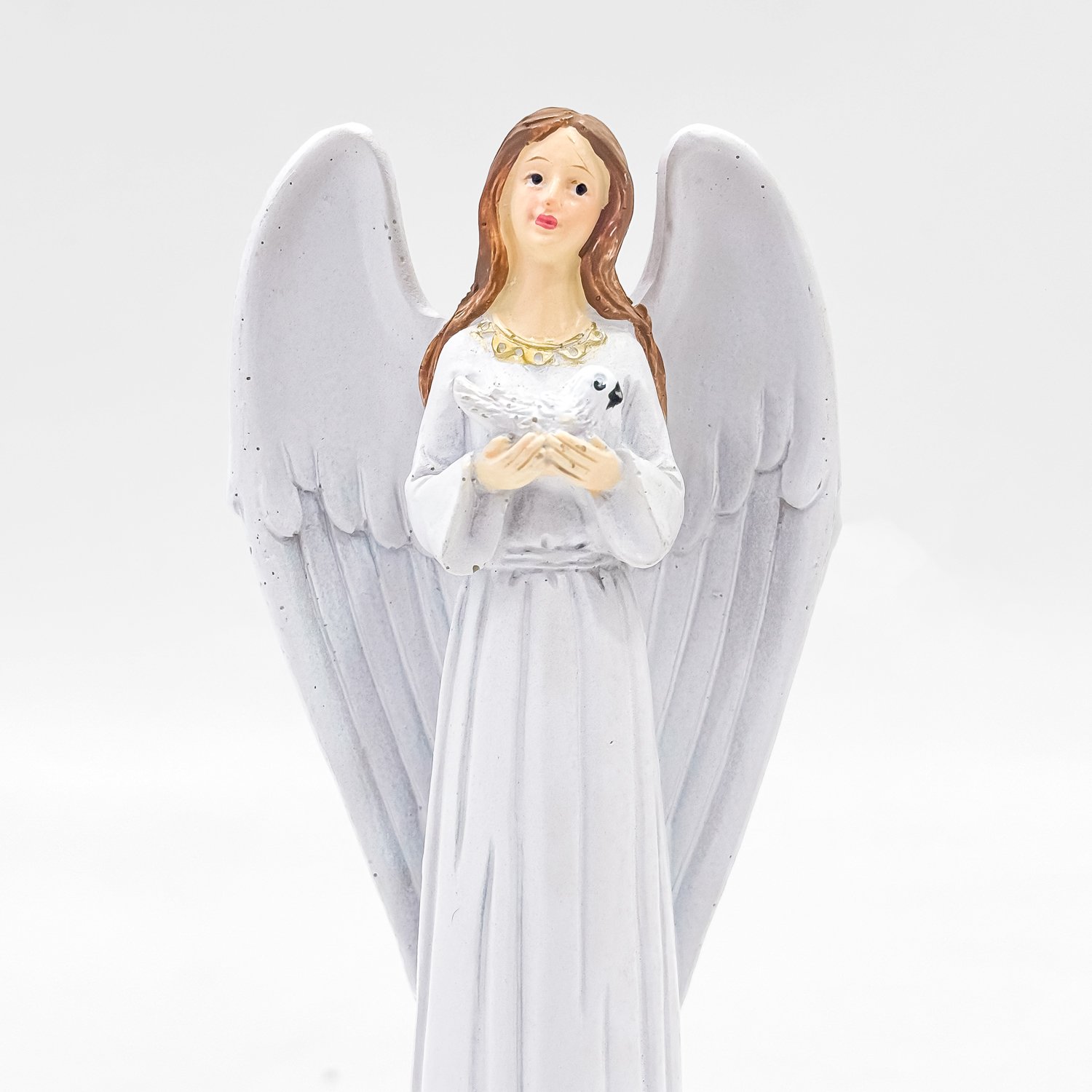 Elegant Handcrafted White Angel Figurine - Image 4