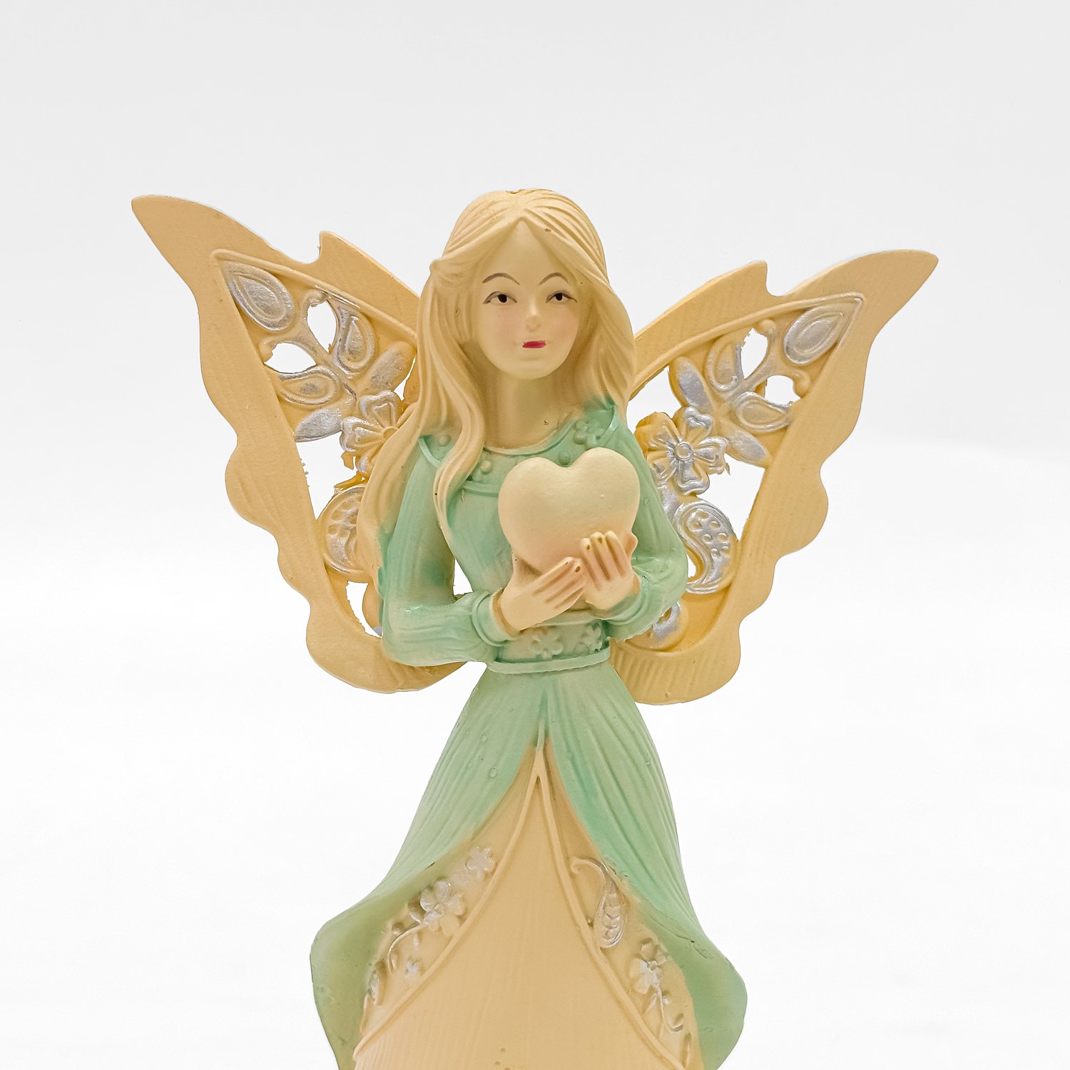 Handcrafted Fairy Angel Figurine with Heart Design - Image 4