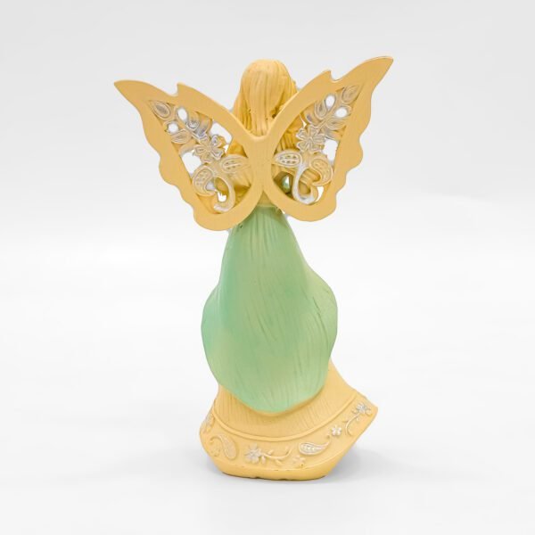 Handcrafted Fairy Angel Figurine with Heart Design - Image 5