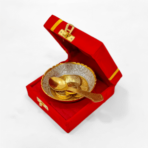 Bowl & spoon with gold coins